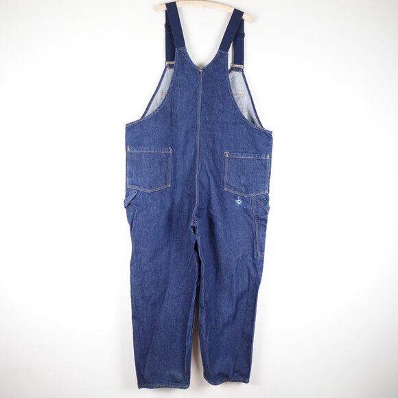 Hammill Heavy Denim Overalls Men's 50R (50x30) 100% Cotton Dark Wash Work Wear - Picture 2 of 13